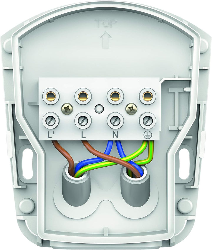 Theben 1010505 theLuxa S180 WH Bewegungsmelder mit 180° Erfassungswinkel für den Aussenbereich, Bewe