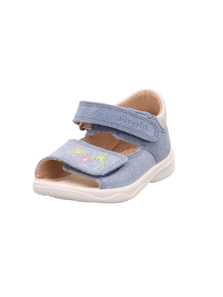 Superfit Mädchen Polly Sandale, Blau Silber 8000