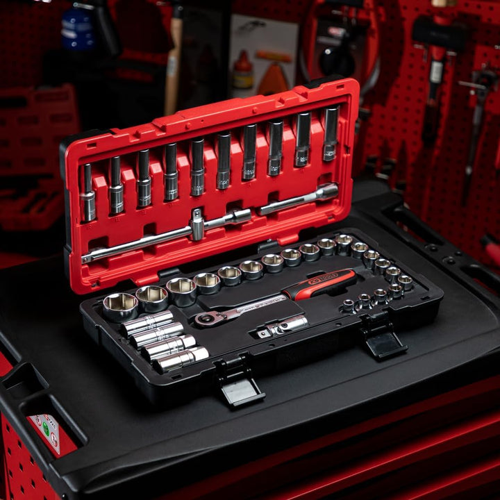 KS TOOLS - 922.0639 - Steckschlüsselsatz und Zubehör ULTIMATE 1/2 Zoll, 39-teilig – robust und prakt