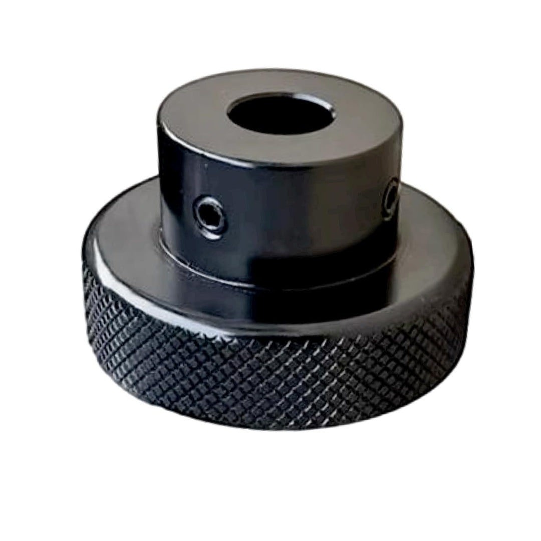 CHANCS Aluminiumlegierung Handrad Schwarz Einstellknöpfe 50mm OD 14mm Bohrung Mini Handrad Mechanisc