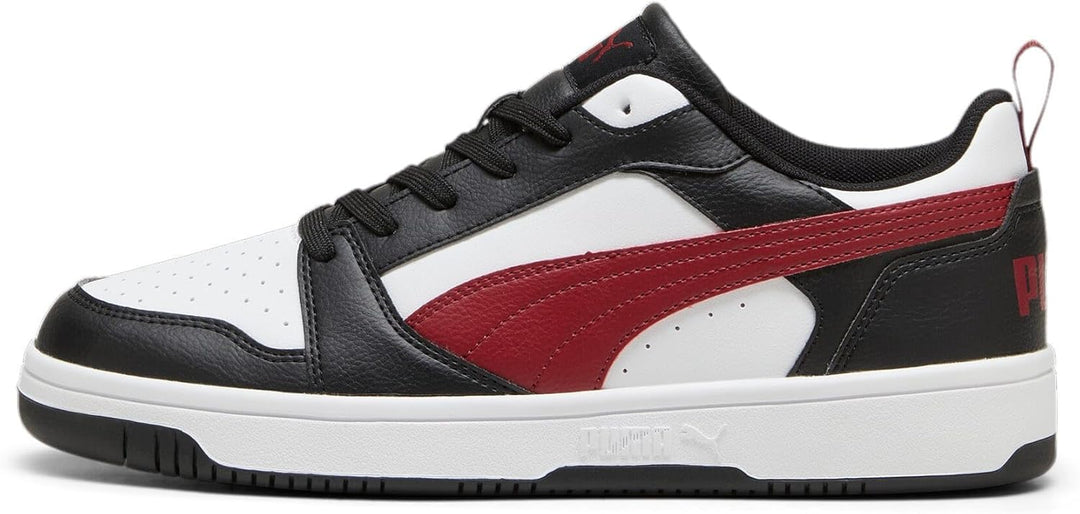 Puma Unisex Rebound V6 Low Sneaker 40 EU Puma White Intense Red Puma Black, 40 EU Puma White Intense
