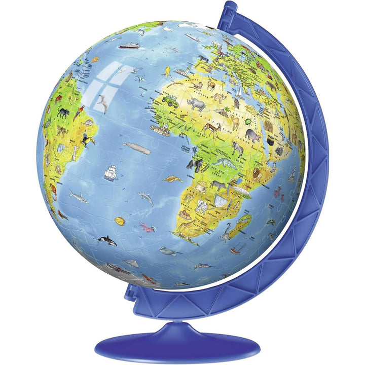 Ravensburger 12340 3D-Globuspuzzle, 180 Teile, Mehrfarbig, Empfohlenes Alter 7-12 Jahre, Grösse 26,7