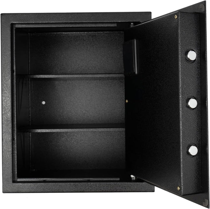 45L Tresor Safe, Kombinationssafe Tresor Feuerfest Wasserdicht Tresor mit Dreifachverriegelung aus S