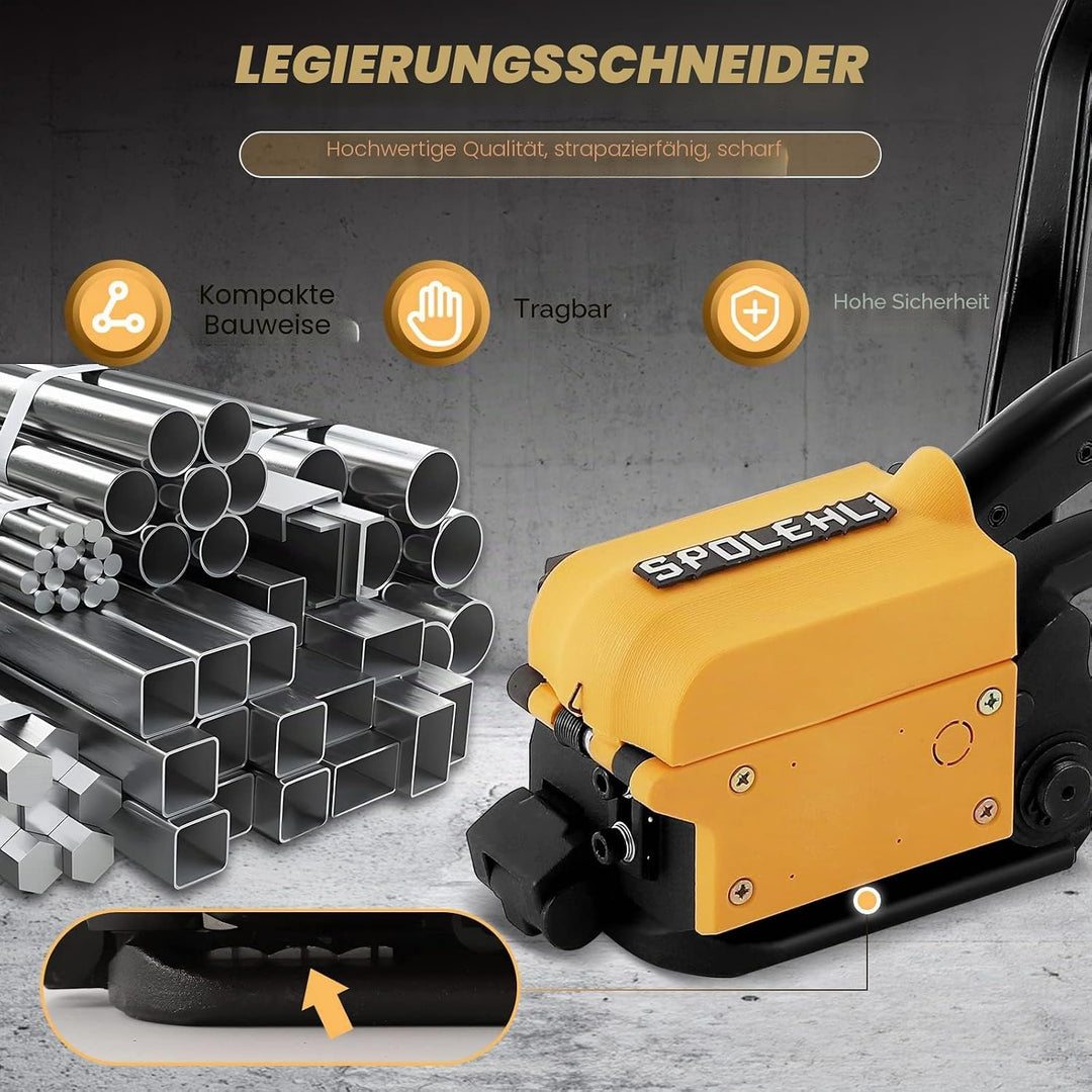 Spolehli Umreifungswerkzeuge aus Stahl Handheld nahtlose Metall Bindungswerkzeug Geeignet eignet sic