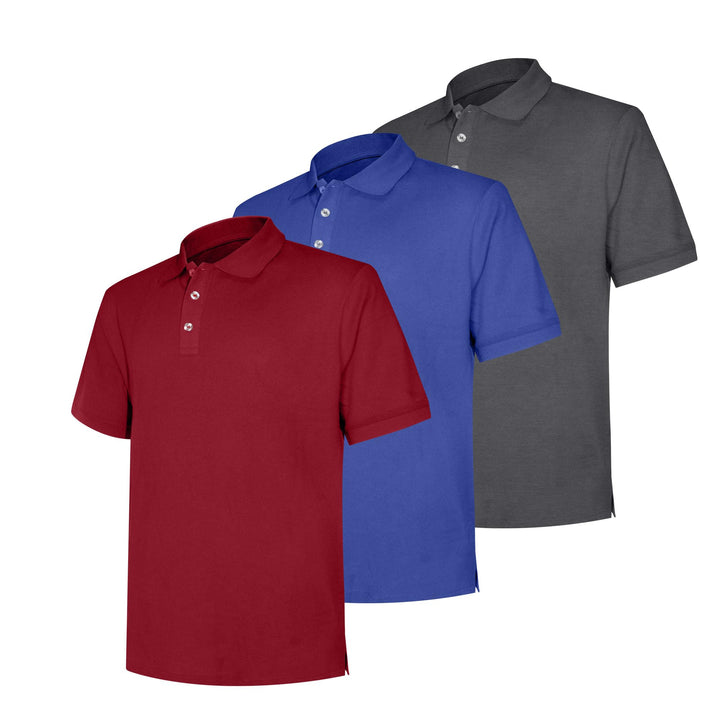 Liking Herren Basic Poloshirt Baumwolle Polo Shirts Polohemd Kurzarmshirt mit Knopfleiste Atmungsakt