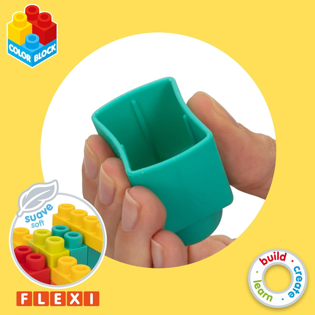 COLORBABY 49733 Flexi Kinderbausteine, inklusive 52 Teilen, Kinderspielzeug, Lernspielzeug, grosse B