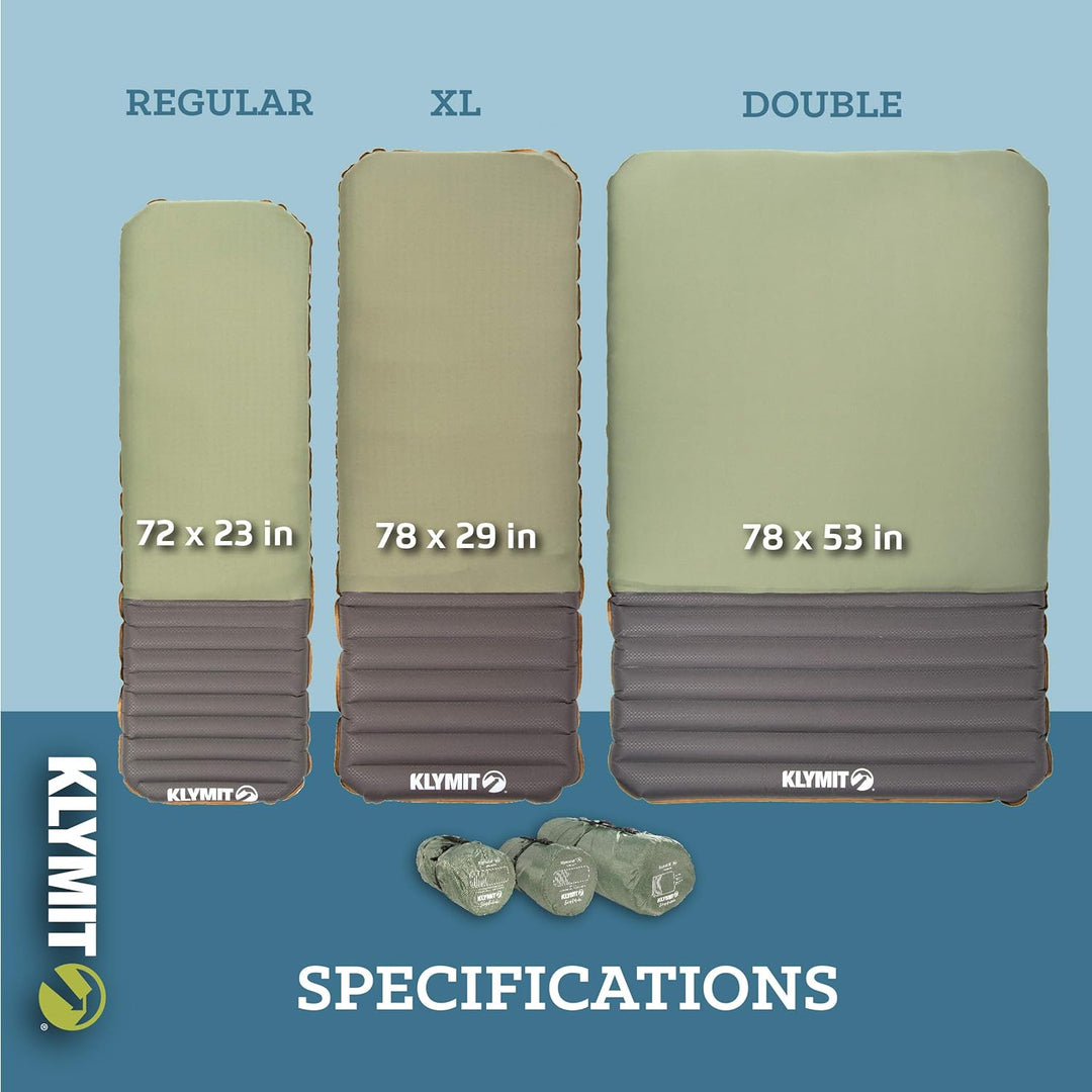 KLYMIT KLYMALOFT Schlafmatte, revolutionäres Air + Schaumstoff-Design, Ultra-dick 12,7 cm, Lofted Me