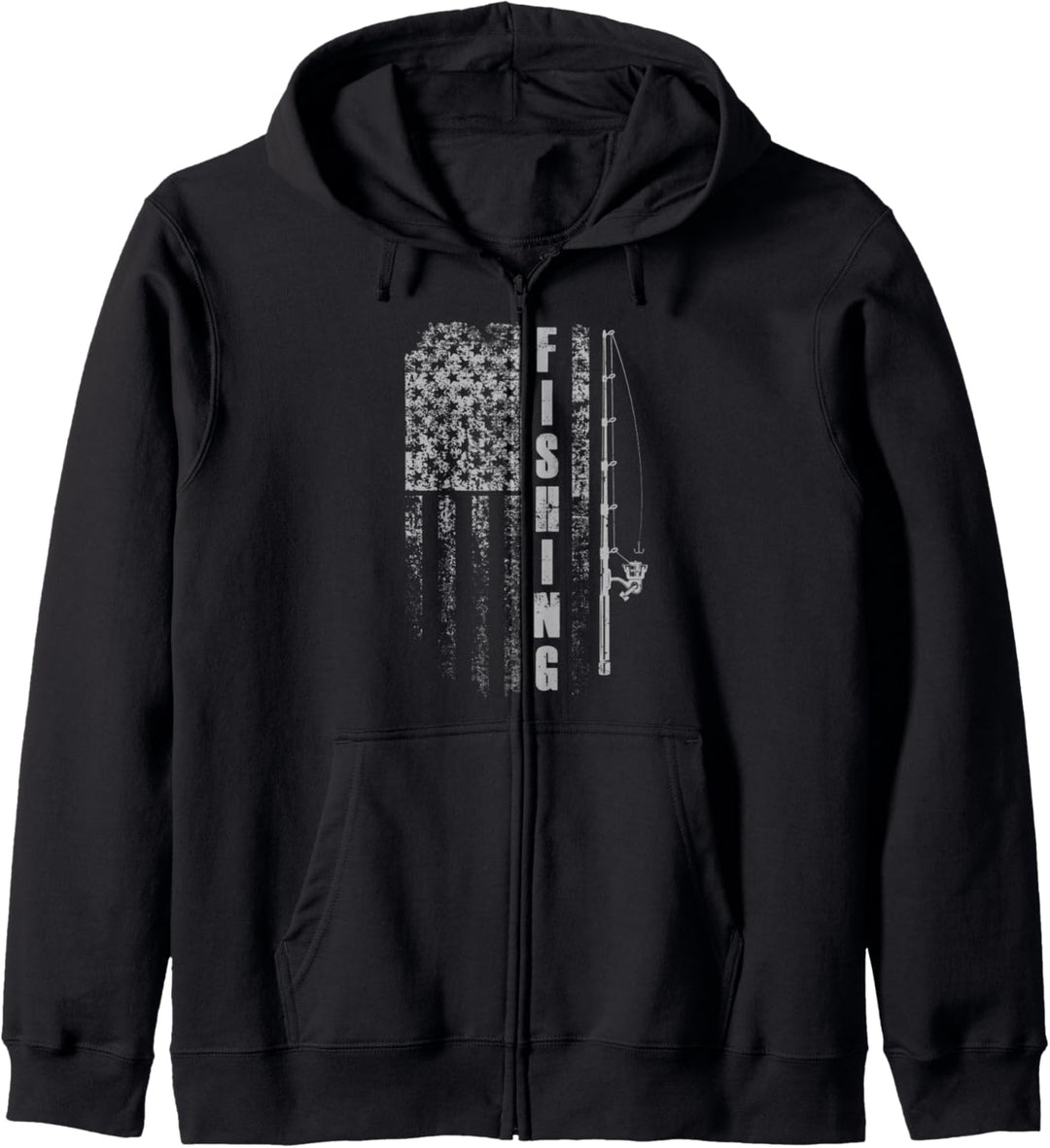 Amerikanische Flagge Angeln Shirt Vintage Angeln Kapuzenjacke