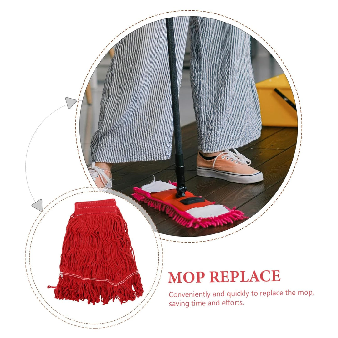 MAGICLULU Ersatz Moppkopf Aus Baumwoll Polyester Verschleissfest Gewerblicher Wischmoppkopf Waschbar