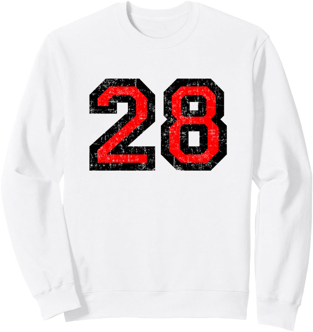 Nummer 28 (Vintage Schwarz/Rot) Sweatshirt