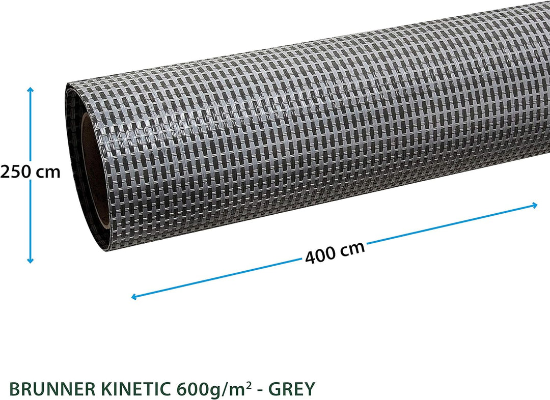 BRUNNER Kinetic Zeltteppich, 250 x 400 cm (grau) 400 cm x 250 cm - Grigio, 400 cm x 250 cm - Grigio