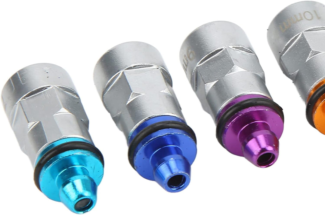 VOBOR Bremsenentlüftungsschlüssel,7‑12mm 6 Adapter,1 Ablassschlauch,Bremsenentlüftungsschlüsselsatz