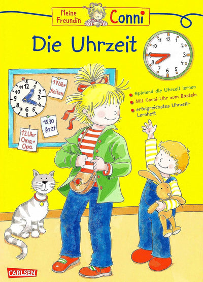 Atlanta Kinderwecker ohne Ticken + Lernbuch Conni Die Uhrzeit - 1953/6 BU grün, grün