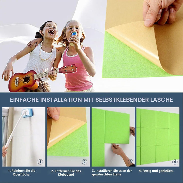 Rdutuok 12 Stück Selbstklebend Akustikplatten,30x30x1 cm Akustik Absorber Akustikpanel Schallschutzp