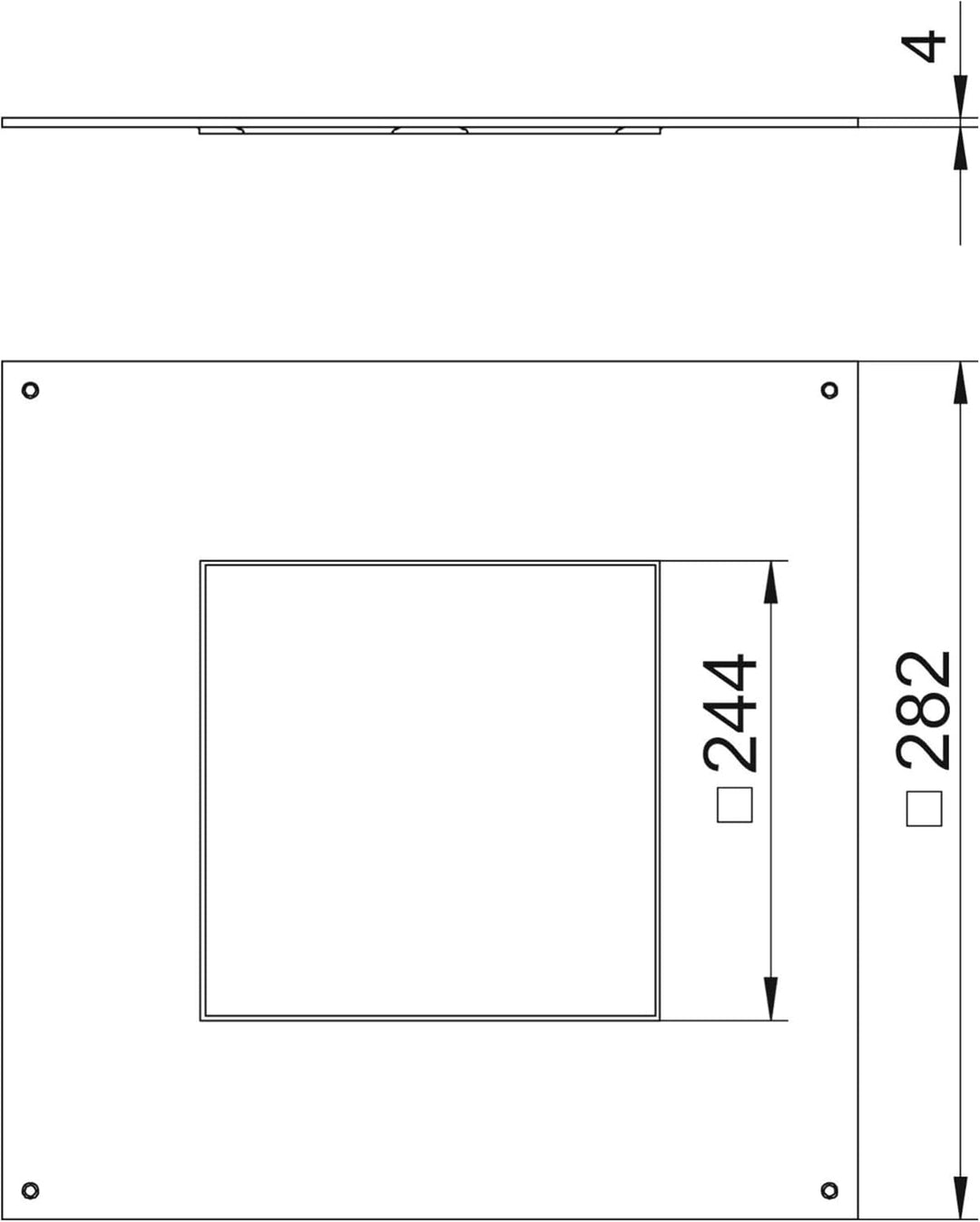 OBO BETTERMAN BETTERMANN Montagedeckel 282x4mm, ST DUG 250-3 9