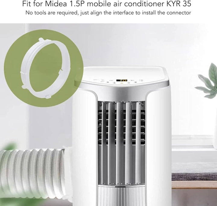 HEEPDD Klimaanlagen-Schlauchverbinder, ABS-Rundrohr, Verstellbarer Abluftkanal-Adapter für Mobile Kl