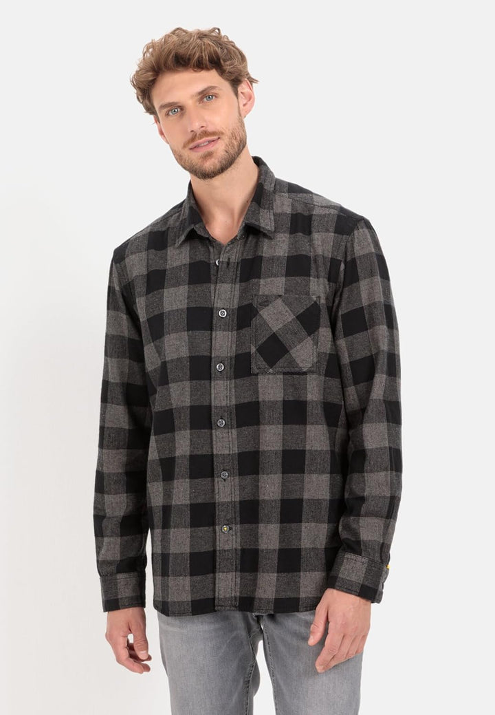 camel active Herren Hemd M Asphalt, M Asphalt