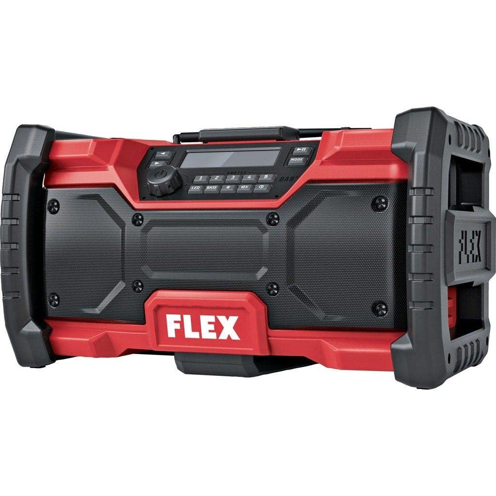 Flex Digitales Akku-Baustellenradio 12/18 V RD 12/18/230 (DAB+, mit 2x10 Watt Bass-Boost Lautspreche