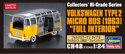 Hasegawa CH48 1/24 Volkswagen T2, 1963, mit Innenausstattung, Mehrfarbig