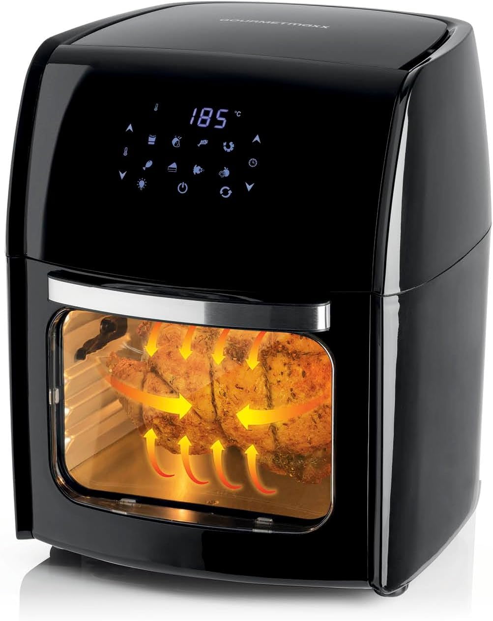 GOURMETmaxx Digitale Heissluftfritteuse 12L XXL-Ofen | Airfryer mit Timerfunktion, Touchdisplay, Dre