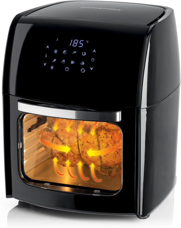 GOURMETmaxx Digitale Heissluftfritteuse 12L XXL-Ofen | Airfryer mit Timerfunktion, Touchdisplay, Dre