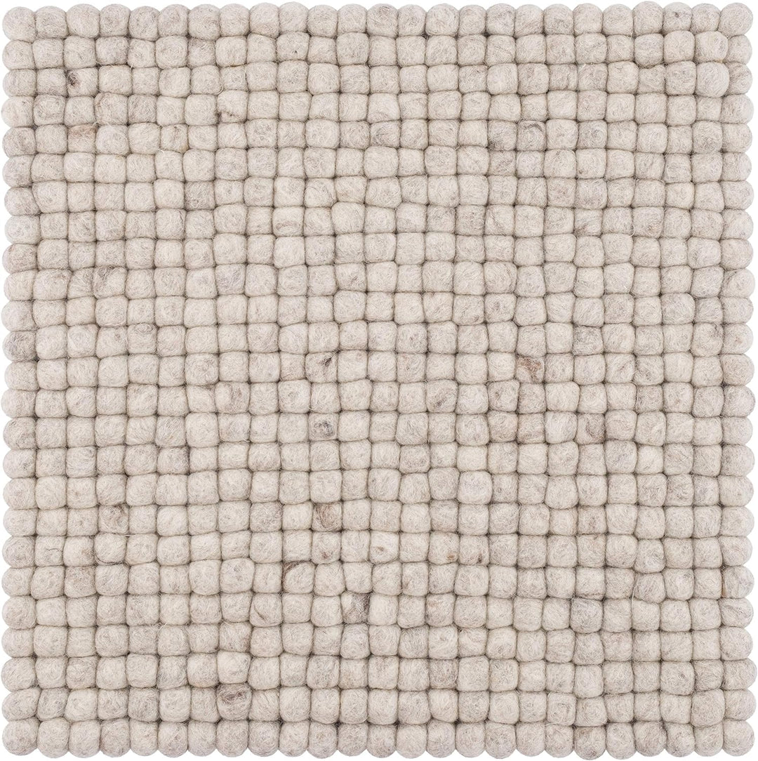 myfelt Filzkugel Sitzauflage Stuhlauflage - Béla - 36x36 cm, beige, Beige