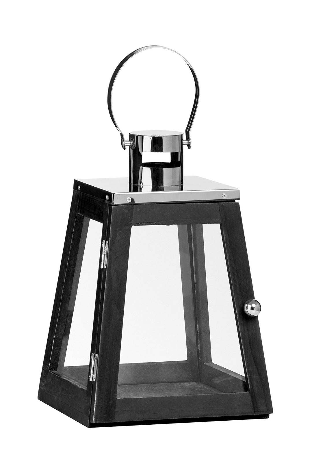 Contemporary Design Premier Housewares Laterne Regents Park – Schwarz, Holz, schwarz, 26 x 17 x 17 c