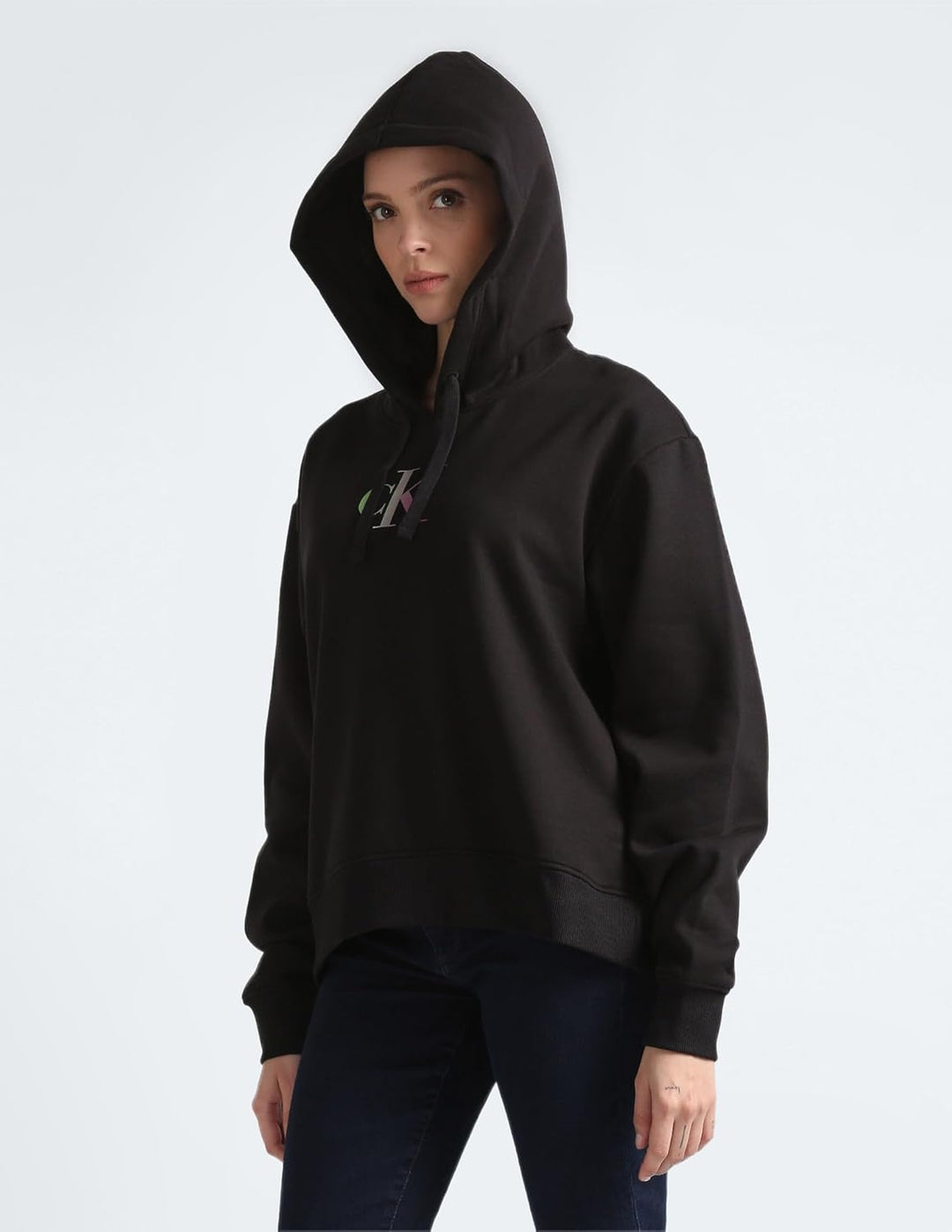 Calvin Klein Damen Hoodies XS Schwarz (Ck Black), XS Schwarz (Ck Black)