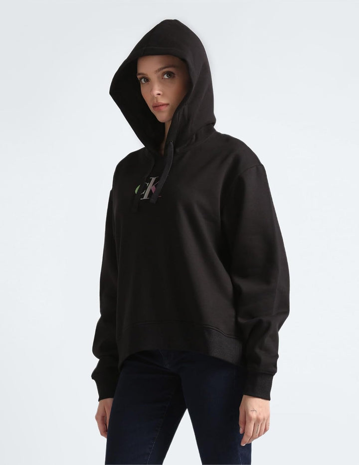 Calvin Klein Damen Hoodies XS Schwarz (Ck Black), XS Schwarz (Ck Black)