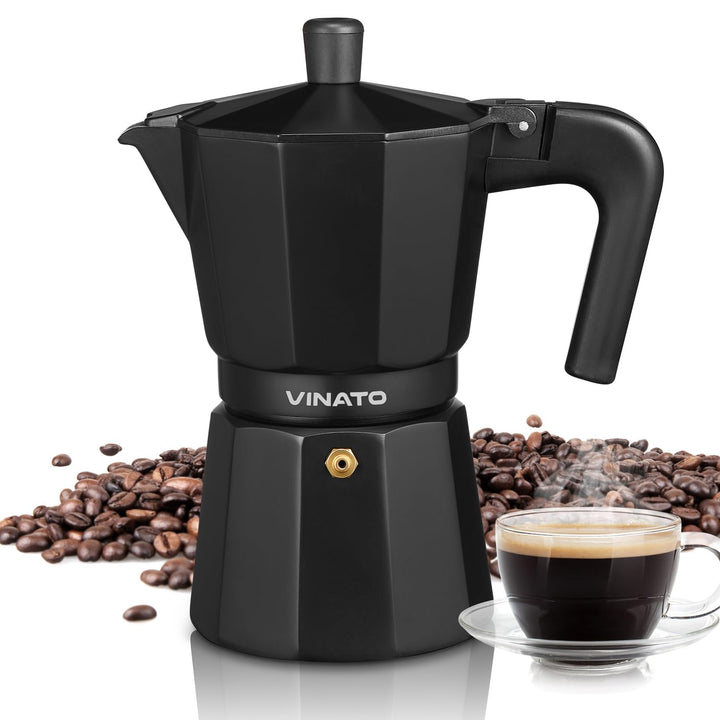 VINATO Espressokocher, Aluminium Espressokocher für die Herdplatte, Italienische Kaffeekocher, Kaffe