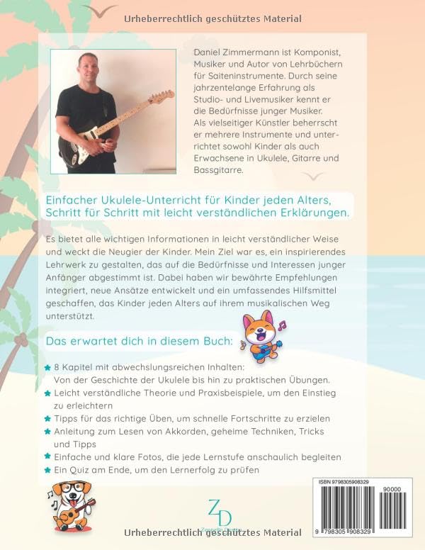 Kinder Ukulele-Schule: Kinder Ukulele-Schule für Anfänger und Fortgeschrittene, Taschenbuch