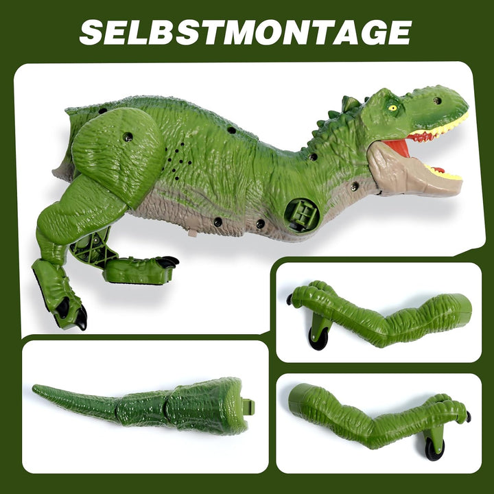 Sunrad Kinder Ferngesteuertes Dinosaurier Spielzeug,Elektronik T-Rex Dino Spielzeug mit Sprühen, Lic