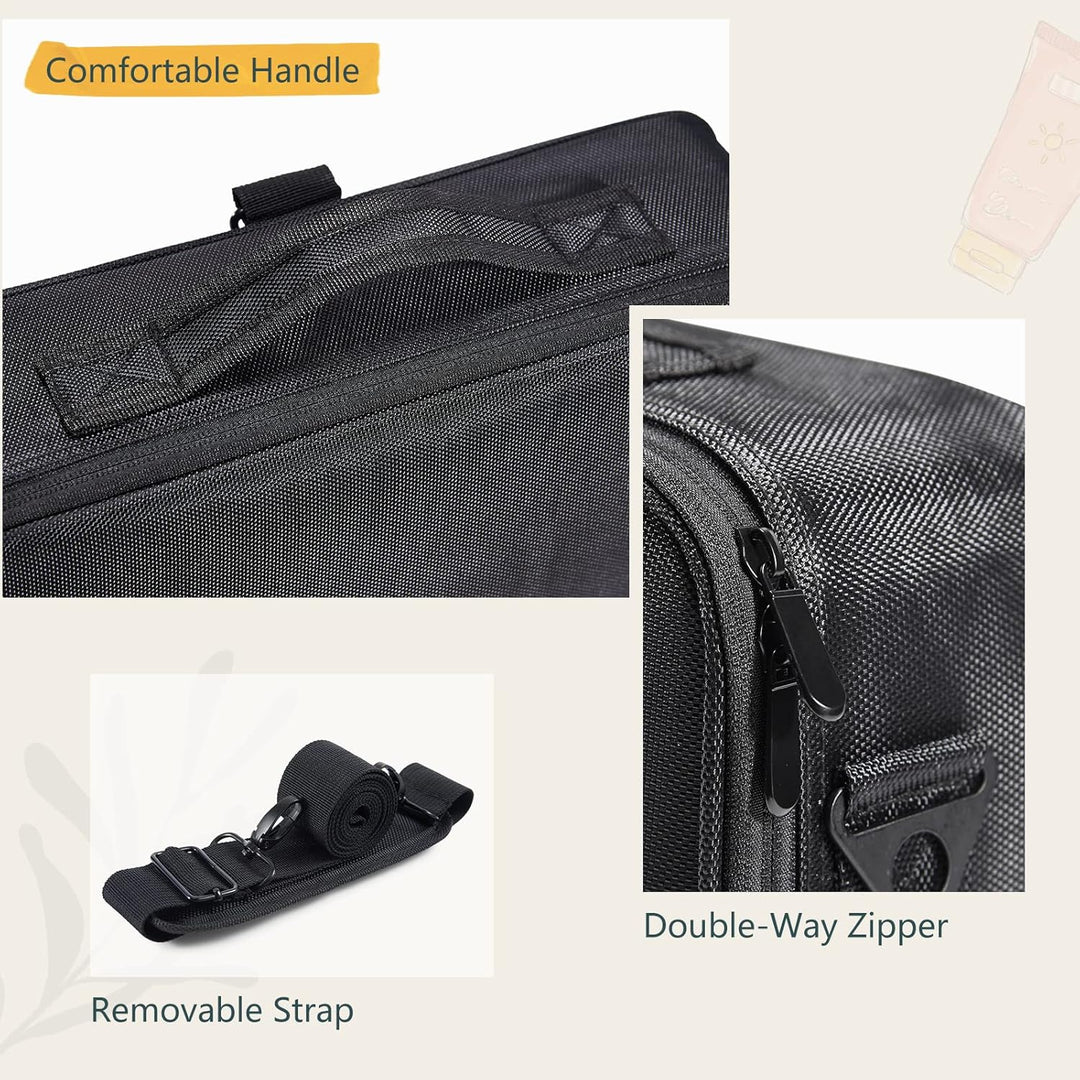 Kosmetiktasche Gross Make up Tasche Schminktasche Kosmetikkoffer Make up Koffer Schminkkoffer Leer M