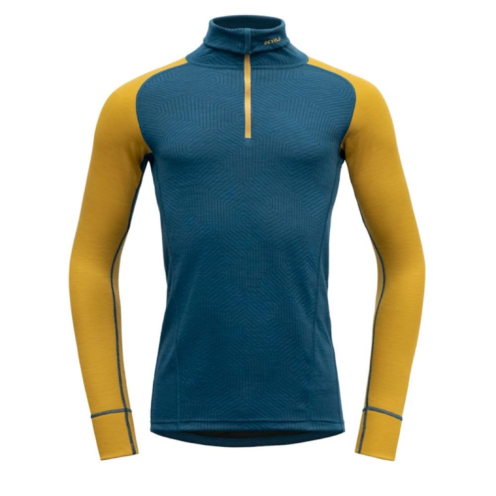 Devold Herren Duo Active Merino 210 Z.Neck Tshirt XL Flood/Arrowwood, XL Flood/Arrowwood