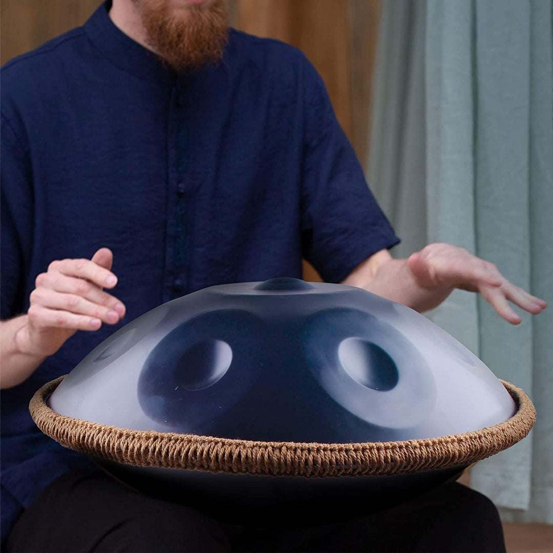 FYLZW 9 10 12 Noten Handpan Drum Instrument, Handpan Drum In D Minor, 432 Hz Stahlhandtrommel Mit So