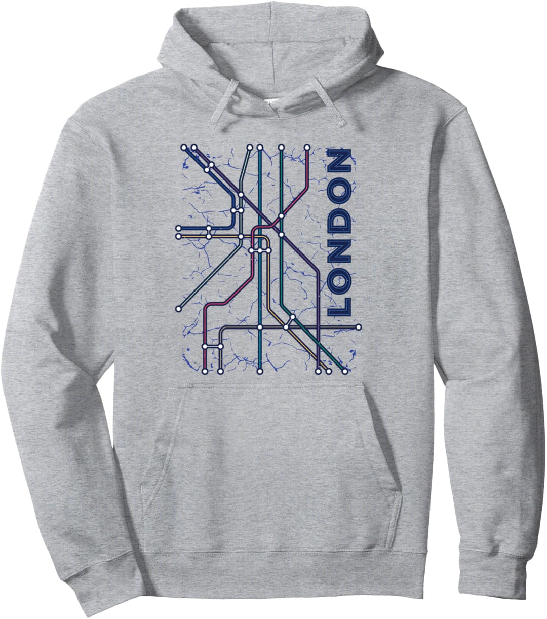 London UK Underground Subway England Souvenir Geschenk Pullover Hoodie