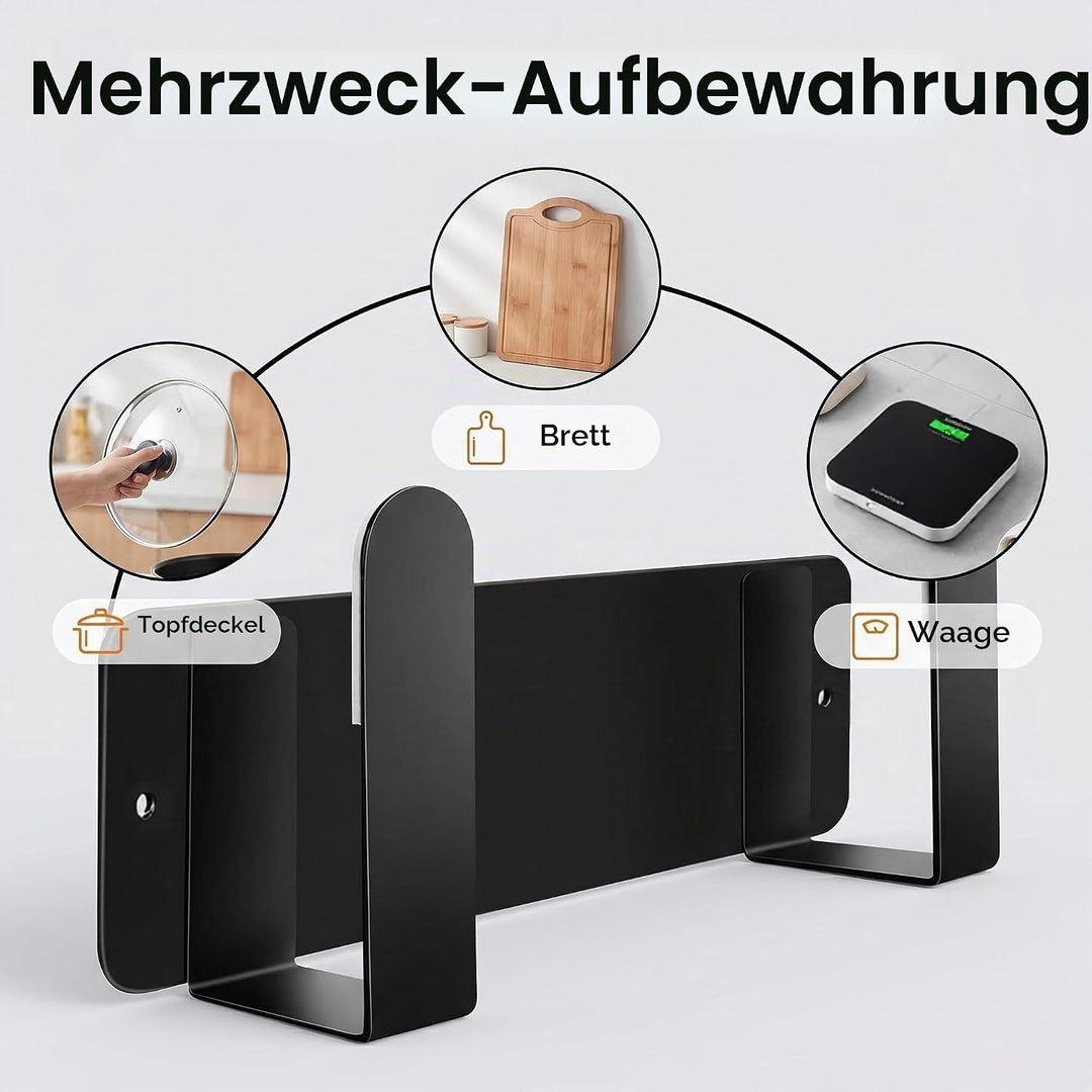 YOUGRIDDA Topfdeckelhalter, An der Wand befestigte 304 Edelstahl-Wannen-Deckel-Organisator-Halter, S
