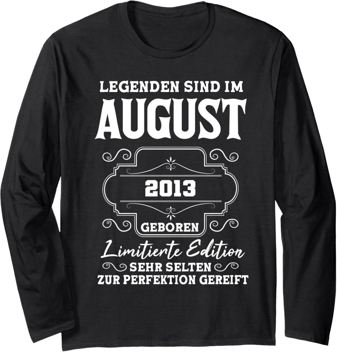 Legenden wurden im August 2013 geboren 9.Geburtstag Junge Langarmshirt