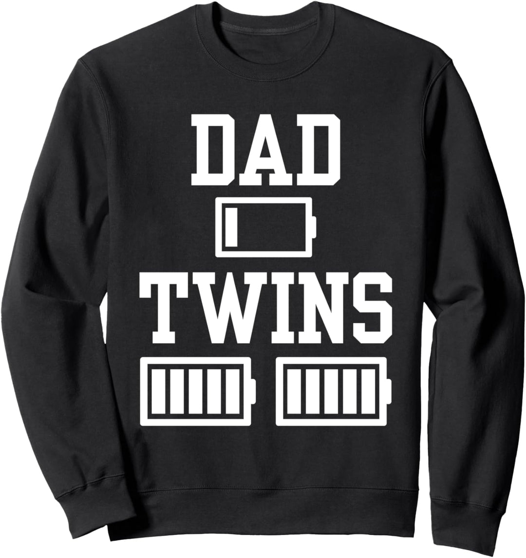 Lustige Vatertag niedrigen Akku müde Papa Dada von Sweatshirt