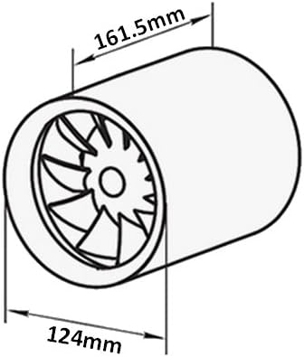 Rohrventilator Soundless Turbine Duo 125mm, 125mm