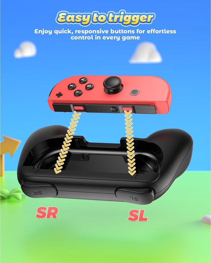FYOUNG Griffe Halterung für JoyCon Switch & Switch OLED Modell, Controller Grip für JoyCon Halter Zu