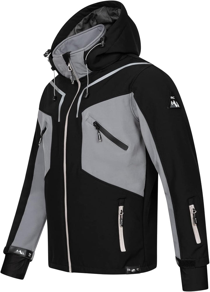 Rock Creek Herren Softshell Jacke Outdoor H-293 S Schwarz, S Schwarz