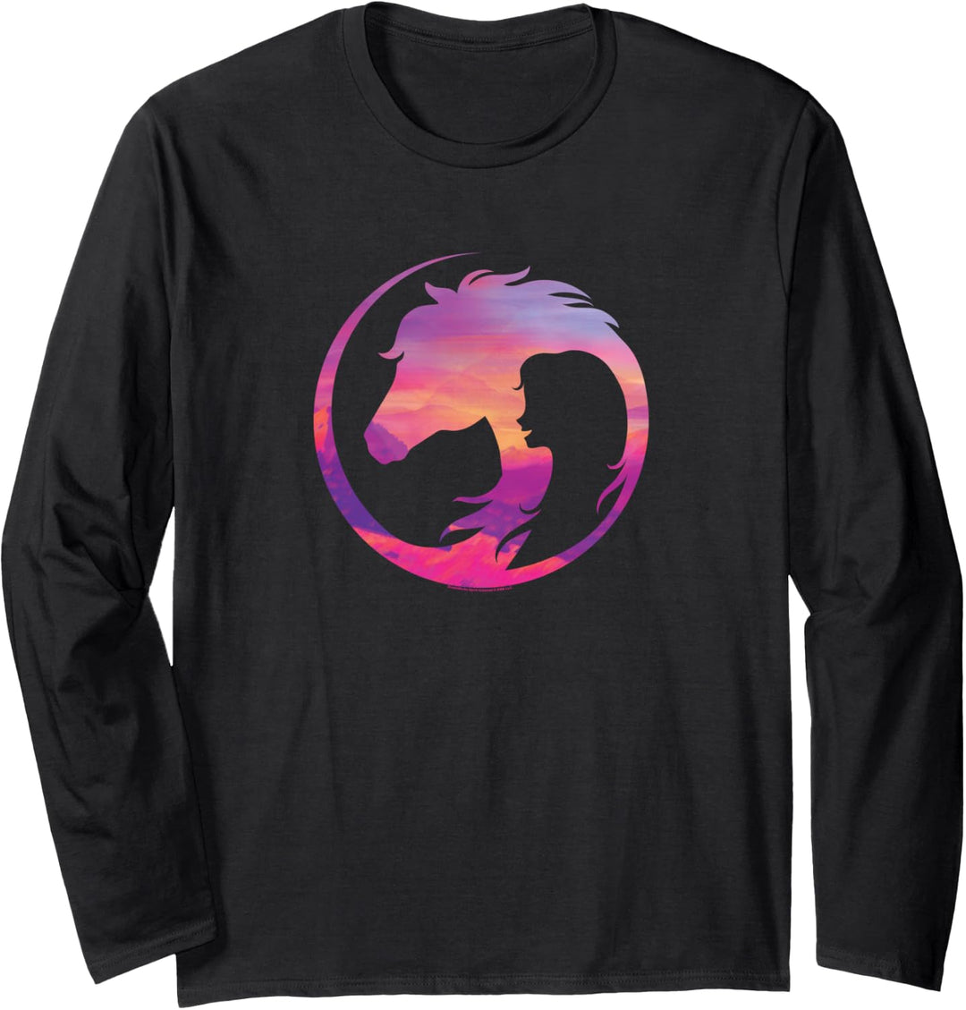 Spirit Ungezähmt - Geist und glückliche Silhouette Langarmshirt