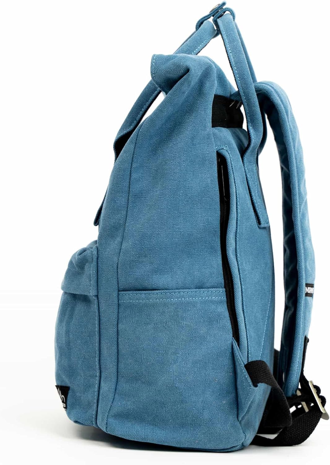 Canvas-Rucksack Kolibri/Alltagsbegleiter mit 20l Volumen/Fächervielfalt/Rolltop – Blau