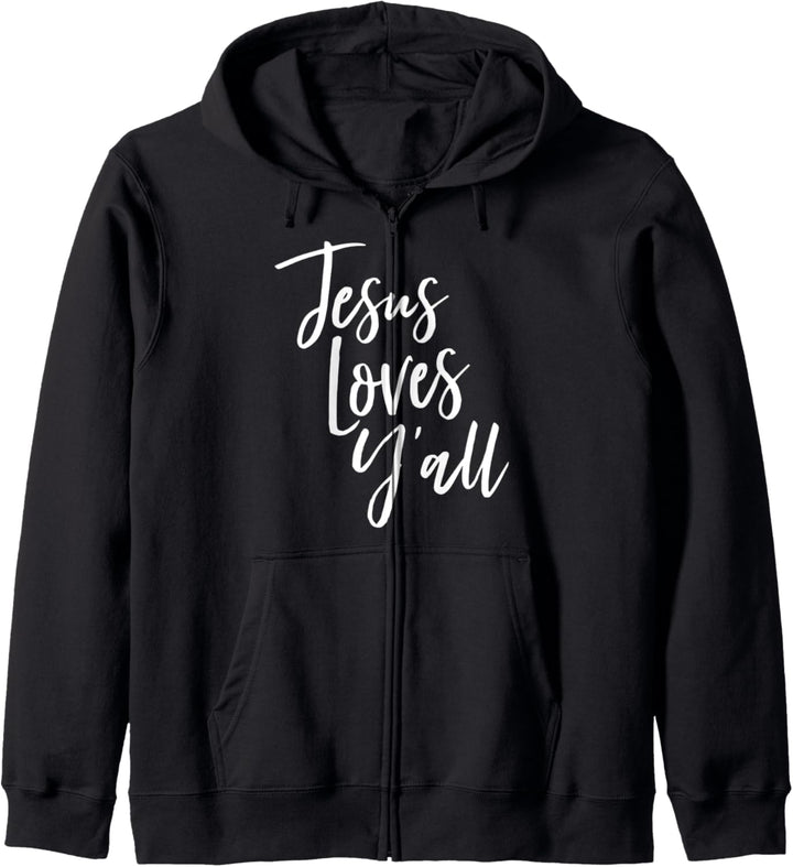 Jesus Loves Y'all Shirt Trust God Southern Gospel Church Kapuzenjacke
