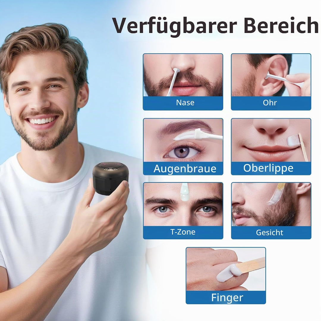 Beauty7 Nose Wax Kits Nasen Waxing Set Nasen- und Ohrenhaarentfernung Mini Wachswärmer Nasenwachs Se