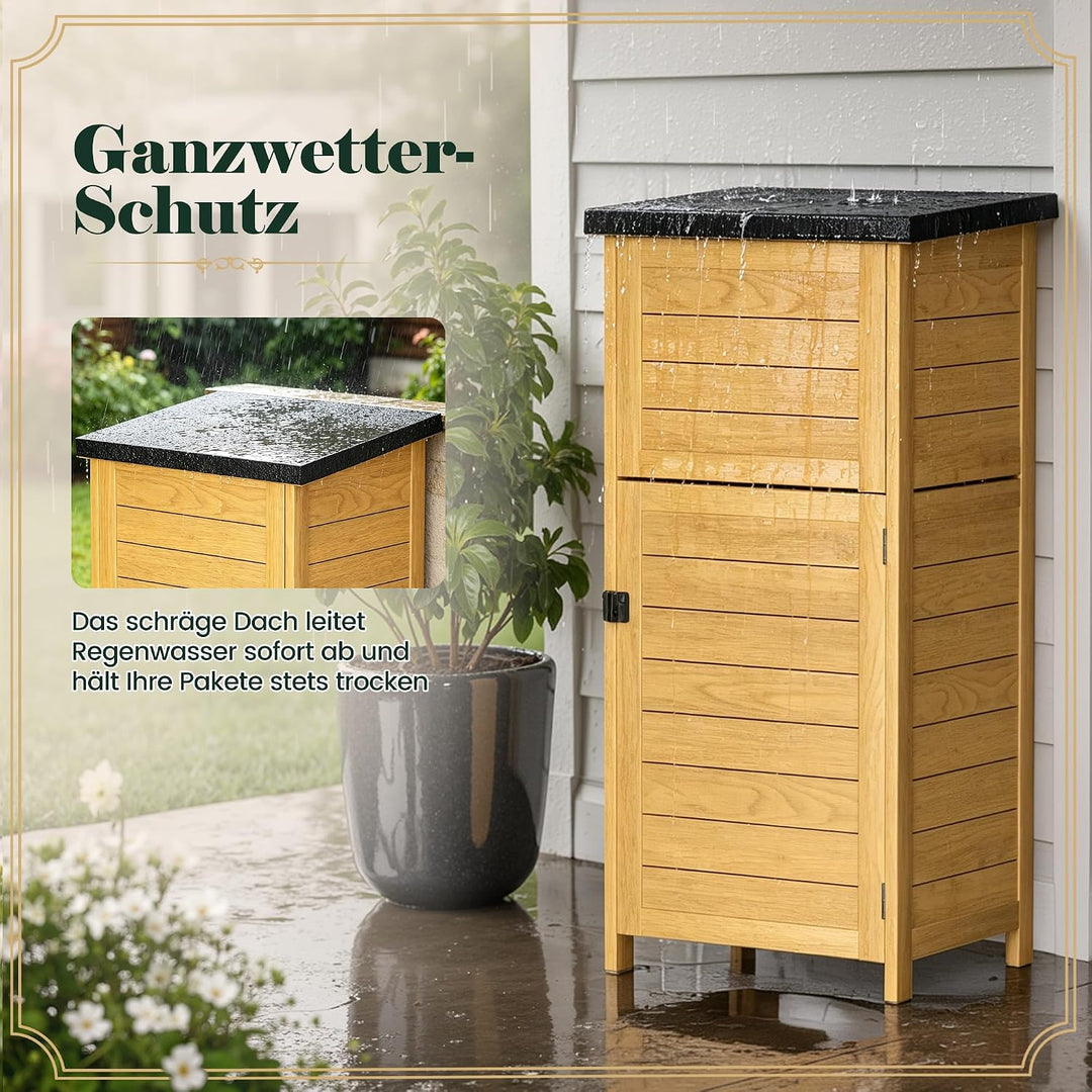 Pamapic Paketbox, Extra Grosse Briefkasten mit Paketfach den Aussenbereich, Bodenmontiert, Abschlies