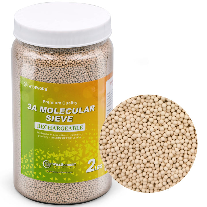 WiseSorb - 900g Molekularsieb 3A Trockenperlen - Wiederverwendbarer Feuchtigkeitsabsorber &amp; Luftentf