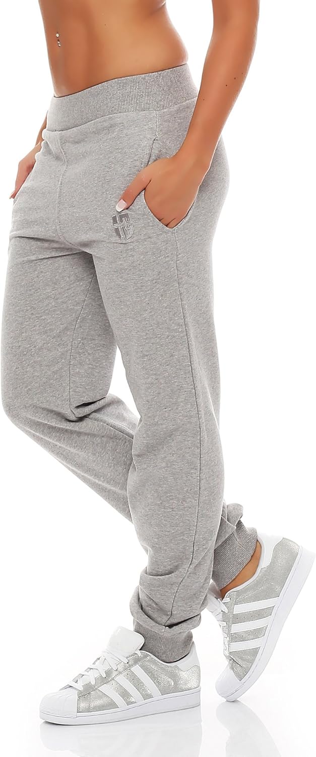 Damen Jogginghose Komfortable Trainingshose für Sport und Freizeit 4XL Hellgrau, 4XL Hellgrau
