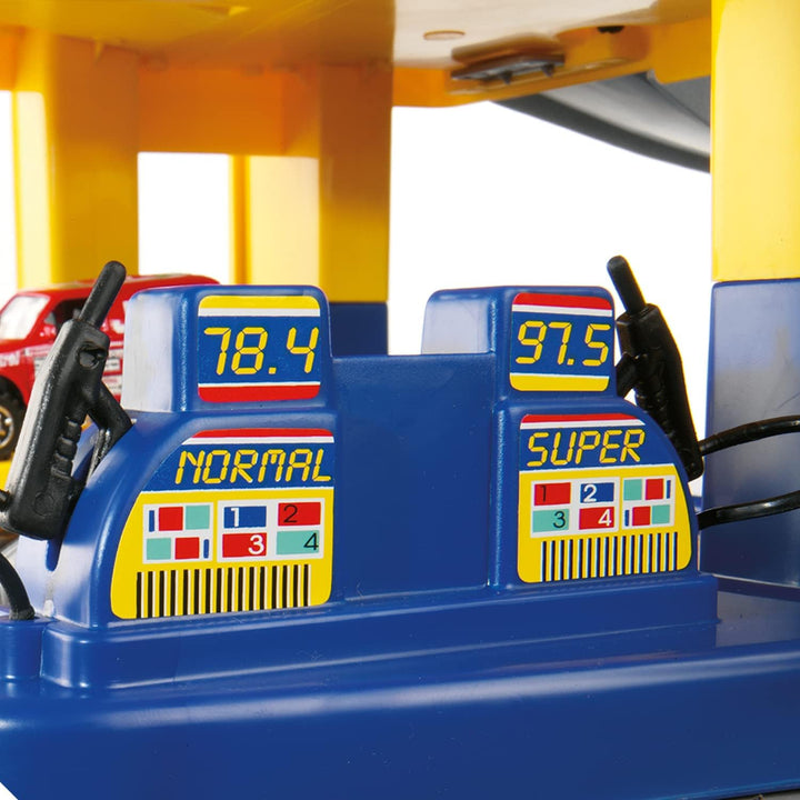 MOLTO | 6 Stockwerke Parkhaus für Kinder mit Garage, Rampen, Leinen, Aufzug, Tankstelle und Bohrung